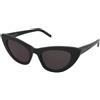 Saint Laurent SL 213 Lily 001 | Occhiali da Sole Graduati o Non Graduati | Prova Online | Plastica | Cat Eye, Ovali / Ellittici | Nero | Adrialenti