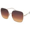 Gucci GG0879S 004 | Occhiali da Sole Graduati o Non Graduati | Prova Online | Metallo | Quadrati, Oversize, Ovali / Ellittici | Oro | Adrialenti