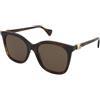 Gucci GG1071S 002 | Occhiali da Sole Graduati o Non Graduati | Prova Online | Plastica | Quadrati | Marrone, Havana | Adrialenti