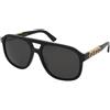 Gucci GG1188S 001 | Occhiali da Sole Graduati o Non Graduati | Prova Online | Unisex | Plastica | Pilot | Nero | Adrialenti