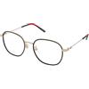 Gucci GG1198OA 001 | Occhiali da Vista Graduati | Prova Online | Unisex | Metallo | Quadrati | Nero, Oro | Adrialenti