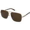 Gucci GG1289S 002 | Occhiali da Sole Graduati o Non Graduati | Prova Online | Unisex | Metallo | Quadrati | Oro | Adrialenti