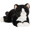 Hermann Teddy Teddy Hermann 91835 Gatto morbido nero 30 cm, peluche | Design realistico, dettagli curati, da 18 mesi, lavabile, imbottitura in poliestere riciclato