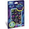 Clementoni - 18699 - Idea - Neon Stickers - Adesivi Fluorescenti per Bambini, Stickers Fluorescenti, attaccastacca, foglietti con Decorazioni adesive, Gioco Creativo Bambini 6 Anni, Made in Italy