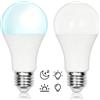 Klarlight LED E27 Lampadina con Sensore Crepuscolare, 12W Lampadina Crepuscolare da Esterno Bianco Freddo 6000K 1000lm, Auto On/Off, Lampadine LED E27 per Corridoio, Giardino, Veranda, Patio, 2 Pezzis