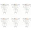 Caldarax 6 Pezzi Lampadine LED GU10, 5W Equivalenti a 50W, Bianca Caldo 2700K, 500 lumen, Angolo del fascio 120°, Risparmio Energetico LED MR16, Basso Consumo, Non Dimmerabile