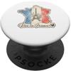 Lakelandwholesale1 Shirt Company Vive la France Torre Eiffel uva lavanda bandiera francese PopSockets PopGrip Adesivo
