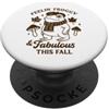 Autumn Amphibian Art Feelin' Froggy Fabulous Fall Frog Beret Sciarpa PopSockets PopGrip Adesivo