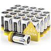 Keenstone Batteria al Litio CR123A da 3 V, Batteria al Litio Usa e Getta CR17345 da 1600 mAh, 24 Celle, Adatta per Torce Elettriche, Fotocamere, Microfoni, ecc. (Non applicabile ad Arlo)