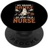 Spooky Nurse Halloween Medical Apparel Maglietta divertente per Halloween con scritta My Broom Broke So Now I'm A Nurse PopSockets PopGrip Adesivo