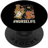 Spooky Nurse Halloween Medical Apparel Love Nurse Life Ghost Stetoscopio Autunno Camicia Halloween PopSockets PopGrip Adesivo