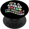 Personalized Name Mothers Day outfit For Retro Groovy è una cosa di alloro che non capiresti PopSockets PopGrip Adesivo