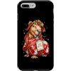 Merry Christmas Wrap Ribbon Bow Stars Xm Custodia per iPhone 7 Plus/8 Plus Capybara - Carta da regalo con pupazzo di neve e agrifoglio