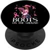 Black Cowgirl Breast Cancer Awareness Pi Stivali A Terra Cancro Al Seno Nero Cowgirl Afro Ragazza PopSockets PopGrip Adesivo