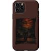 Halloween in October Custodia per iPhone 11 Pro Gatto Nero Halloween Luna Haunted Street Night