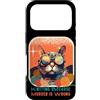Lavoro A Maglia Gatto Studio Custodia per iPhone 17 Pro Lavoro A Maglia Gatto Gomitoli Retro Grafica