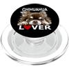Raf THE ARTIST Designs Chihuahua dai capelli lunghi Chiwawa Capelli lunghi Mamma Papà Amante dei cani PopSockets PopGrip per MagSafe