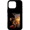 Border Collie Owner Lover Custodia per iPhone 16 Pro Autostrada del tramonto di Border Collie