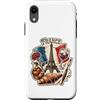 Lakelandwholesale1 Shirt Company Custodia per iPhone XR Francia Parigi Torre Eiffel Vino Croissant Vintage Graphic Des