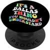 Personalized Name Mothers Day outfit For Retro Groovy è una cosa di Dallas che non capiresti PopSockets PopGrip Adesivo