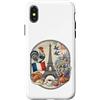 Lakelandwholesale1 Shirt Company Custodia per iPhone X/XS Parigi Francia Torre Eiffel Gallo Croissant Caffè Vintage G