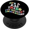 Personalized Name Mothers Day outfit For Retro Groovy è una cosa Kai che non capiresti PopSockets PopGrip Adesivo