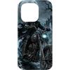 Motorghast Garage Custodia per iPhone 15 Pro Moto gotica senza testa Chopper Rider Halloween Art