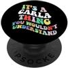 Personalized Name Mothers Day outfit For Retro Groovy è una cosa Carla che non capiresti PopSockets PopGrip Adesivo