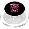 Breast Cancer Family Matching Apparel & Bambini che indosso rosa per mia nipote Cool TRex Dino Cancro al seno PopSockets PopGrip per MagSafe