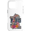 Lakelandwholesale1 Shirt Company Custodia per iPhone 16 Pro Parigi Francia Torre Eiffel Floral Graphic Design Salut Vous