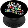 Personalized Name Mothers Day outfit For Retro Groovy è una cosa Amelie che non capiresti PopSockets PopGrip Adesivo