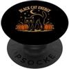 Halloween Costume Vintage Spooky Season Halloween Gatto Nero Energia Gatto Mamma Divertente Halloween PopSockets PopGrip Adesivo