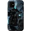 Motorghast Garage Custodia per iPhone 11 Moto gotica senza testa Chopper Rider Halloween Art