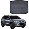 J&J AUTOMOTIVE SCOUTT Vasca Bagagliaio per Seat Ateca 4x2 2017-2023, in TPE su Misura, Proteggi Baule con Bordo Alto 4 cm, Antiscivolo, Inodore