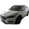 J&J AUTOMOTIVE HEKO Deflettori per Hyundai Tucson TL, TLE 2015-2020 | 2 deflettori HEKO per Hyundai Tucson TL, TLE, PMMA 3 mm, fumé, canale del finestrino.