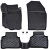 J&J AUTOMOTIVE Tappetini Auto in Gomma su Misura per Suzuki Vitara Dal 2015, Set da 4 Pezzi, 3D - con Bordo Alto, Antiscivolo, Inodore, Colore Nero, TPE
