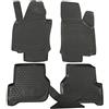 J&J AUTOMOTIVE Tappetini Auto in Gomma su Misura per Skoda Octavia 2 2004-2013, Set da 4 Pezzi, 3D - con Bordo Alto, Antiscivolo, Inodore, Colore Nero, TPE