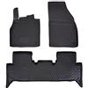 J&J AUTOMOTIVE Tappetini Auto in Gomma su Misura per Renault Scenic 3 2009-2016, Set da 3 Pezzi, 3D - con Bordo Alto, Antiscivolo, Inodore, Colore Nero, TPE