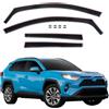 J&J AUTOMOTIVE GP Deflettori per Toyota RAV 4 2019-2025, 4 pezzi | 4 deflettori GP per Toyota RAV 4, policarbonato flessibile, finitura nera, canale del finestrino.