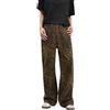 RUITOTP Jeans leopardati con stampa leopardata da donna per gli uomini Y2k Leopard Print pantaloni oversize vestibilità Comoda