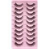 NPFVKSA Ciglia Finte10 paia,5D Ciglia Finte Naturali,Ciglia sottili,Natural Eyelashes,Ciglia Di Visone,Ciglia Finte Riutilizzabili (W55) (w55)
