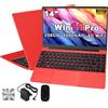 NOTODD PC Portatile 14 Pollici 256GB 1080P 2.4G 5G Win 11 Red Notebook Computer