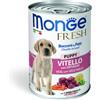 Monge Fresh Puppy Bocconcini in Paté con Vitello e Ortaggi 400 g Alimento Umido per Cani Cuccioli