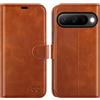 OCASE Portafoglio Cover per Google Pixel 10/10 Pro (6,3 Pollici) Marrone | Custodia a Ribalta, Portafoglio in Pelle PU, Blocco RFID, 3 Slot per Carte, Supporto Integrato, Protezione Antishock