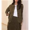 Fatto a mano Giacca donna elegante verde oliva pura vera pelle di agnello scamosciata...