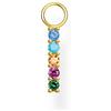 Thomas Sabo Orecchini da Donna con Pietre colorate in Argento Sterling 925, EP007-488-7, Multicolore, 3.5 x 125 mm