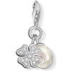 Thomas Sabo Ciondolo da Donna, Argento 925, Gem Clover and Pearl