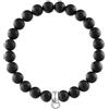 Thomas Sabo Bracciale da Donna con Ciondoli Ossidiana Nera Charm Club Argento Sterling 925 X0219-023-11