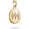 Thomas Sabo Charm Club Connect CC1251-414-14 - Ciondolo con numero di angeli 444, placcato oro 18 carati, in argento 925 riciclato