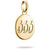 Thomas Sabo Charm Club Connect CC1253-414-14 - Ciondolo con numero di angeli 666, placcato oro 18 carati, in argento 925 riciclato